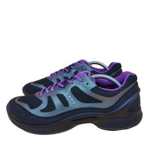 Ecco Women's Black and Purple Athletic Sneakers